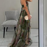 Elena | Eleganță Florală în Rochie Maxi