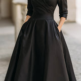 Camelia | Rochie midi din satin