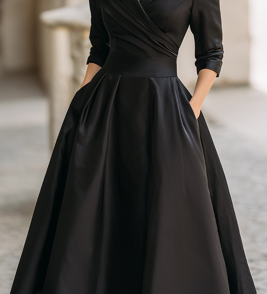 Camelia | Rochie midi din satin