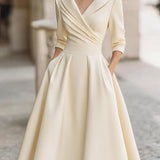 Camelia | Rochie midi din satin