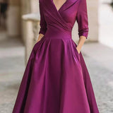 Camelia | Rochie midi din satin