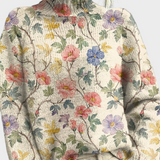 Florence | Pulover Floral cu Guler Înalt