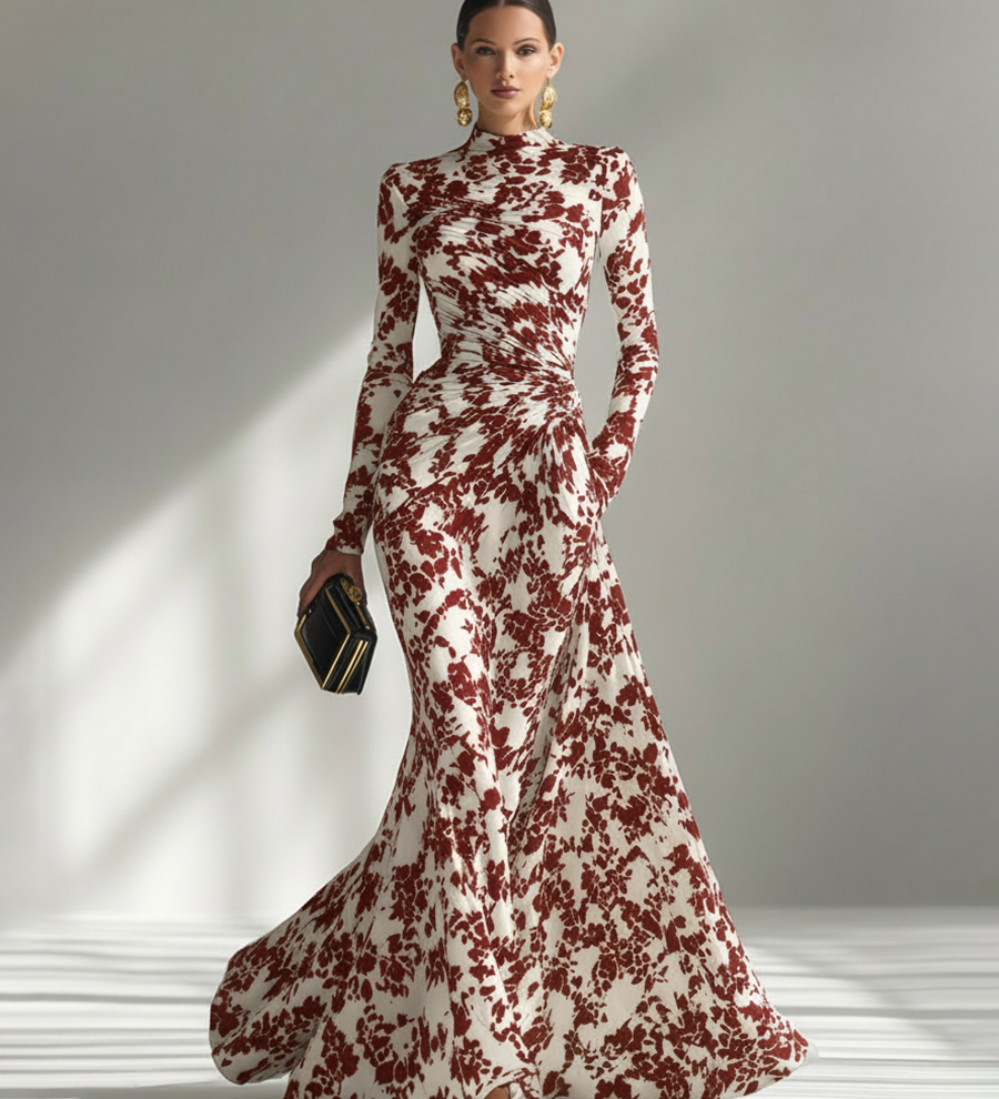 Cristina | Rochie înfășurată din material elastic
