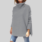 ANNELISE I Pulover oversized cu guler înalt