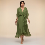 Rochie Monica din chiffon cu decolteu în V