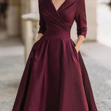 Camelia | Rochie midi din satin