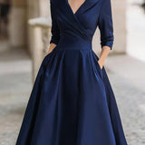Camelia | Rochie midi din satin