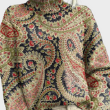 Frances | Pulover vintage cu guler înalt floral