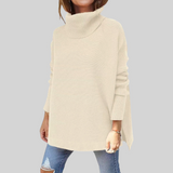 ANNELISE I Pulover oversized cu guler înalt