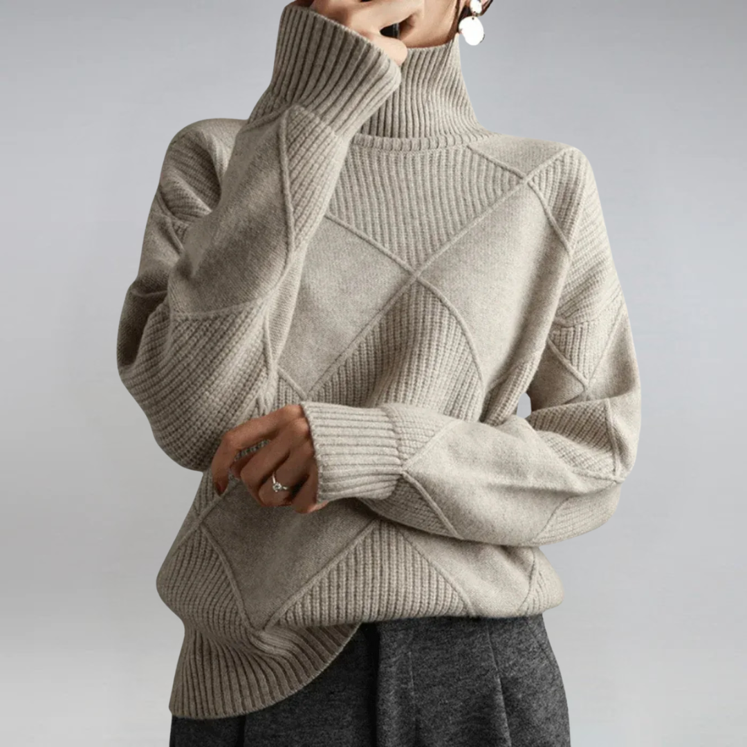 Anne | Pulover Luxe cu Guler Înalt