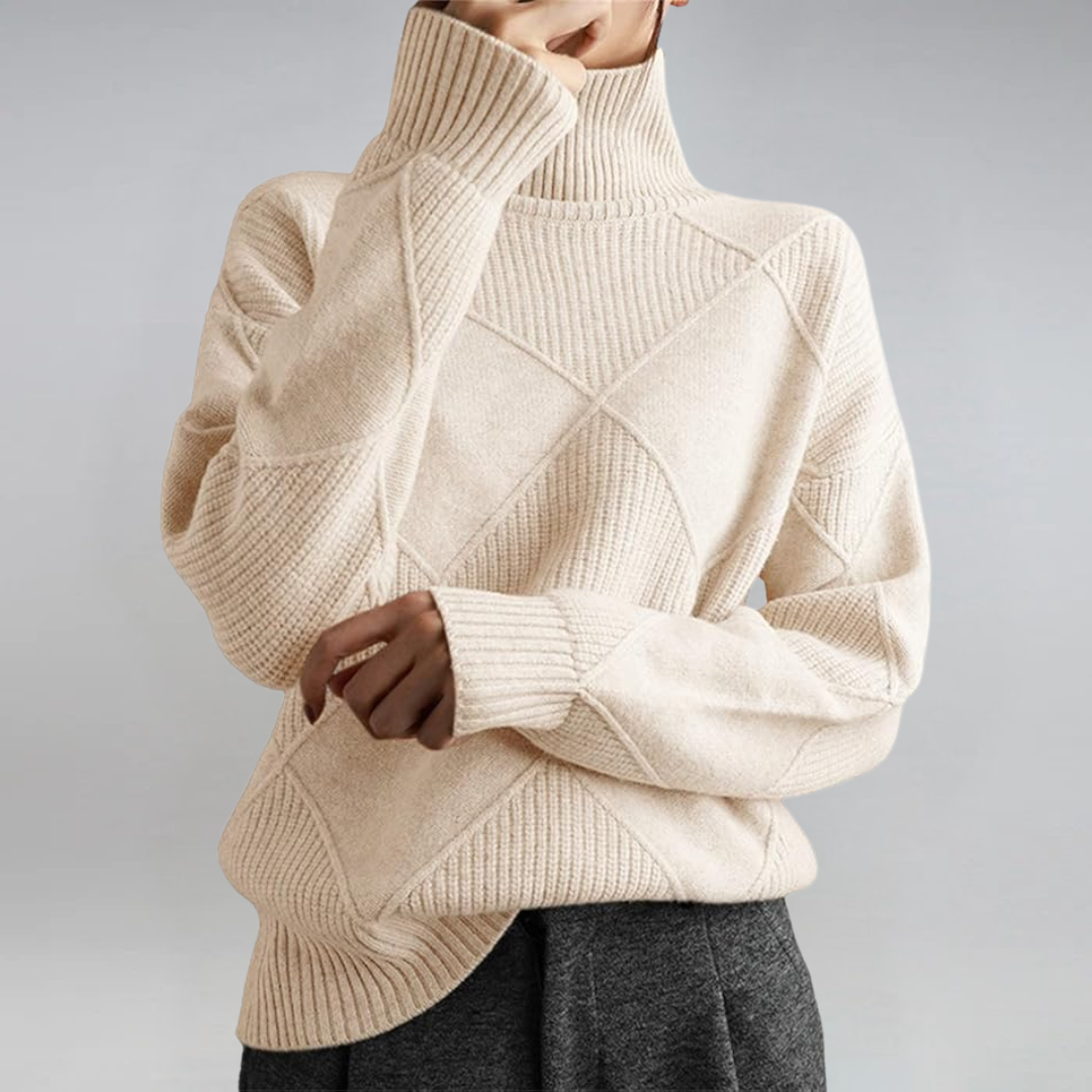Anne | Pulover Luxe cu Guler Înalt