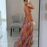 Elena | Eleganță Florală în Rochie Maxi