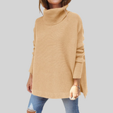 ANNELISE I Pulover oversized cu guler înalt