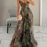 Elena | Eleganță Florală în Rochie Maxi