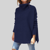 ANNELISE I Pulover oversized cu guler înalt