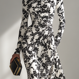 Cristina | Rochie înfășurată din material elastic