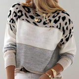 Camelia - Pulover elegant cu imprimeu leopard