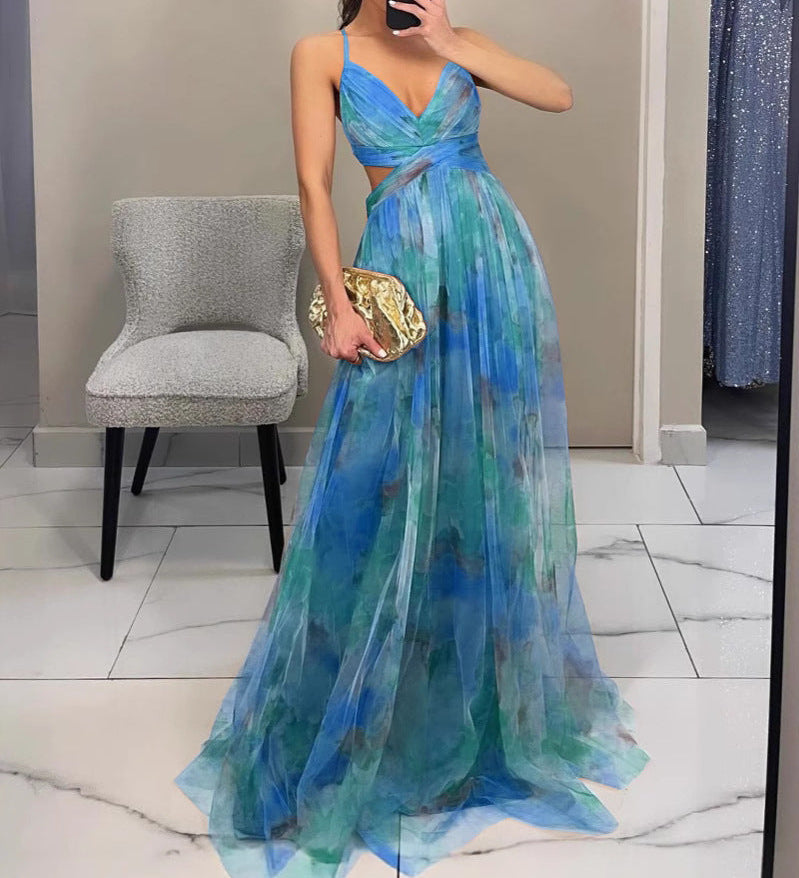 Elena | Eleganță Florală în Rochie Maxi
