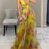 Elena | Eleganță Florală în Rochie Maxi