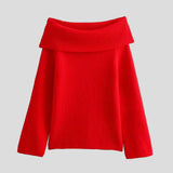Pulover elegant cu guler căzut