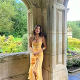 Florentina | Rochie din plasă galbenă