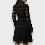 Irina | Rochie Midi cu Franjuri Transparente