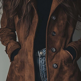 Mirela | Palton Vintage din Suede