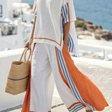 Marina | Set tunică și pantaloni fluizi din in premium