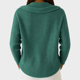 Pulover elegant cu guler drapat