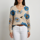 Nia - Pulover Floral Elegant