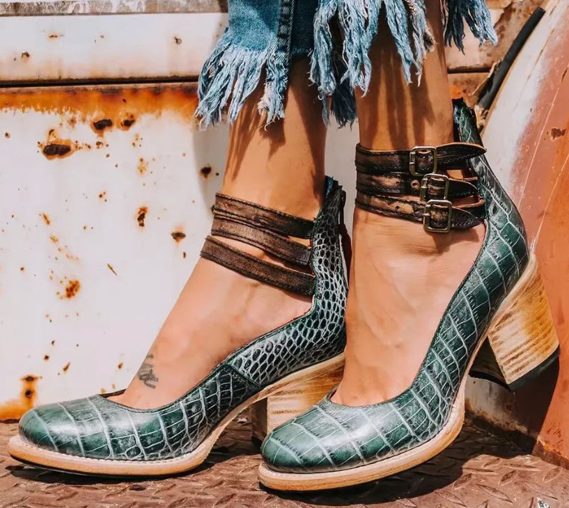 Ginevra | Pantofi cu toc multiple cu talpă groasă