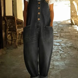 Liva – Salopetă din denim de bumbac cu aspect vintage