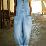 Liva – Salopetă din denim de bumbac cu aspect vintage