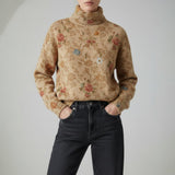 Trandafir | Pulover cu imprimeu floral vintage